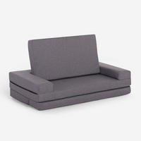 SCHLAFSOFA klappbar Miranda - Dunkel Grau - Grau, Textil (134/70/68cm) - Pasmara