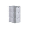 EUROBOX 3x NextGen Color 32x40x60 cm 65 Liter Griffe schwarz zu, Grau - Schwarz/Grau, Kunststoff (40/32/60cm) - PROREGAL