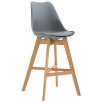BARHOCKER Cannes Massivholz 112x48x56 cm Grau - Grau, Kunststoff (48/112/56cm) - furnicato