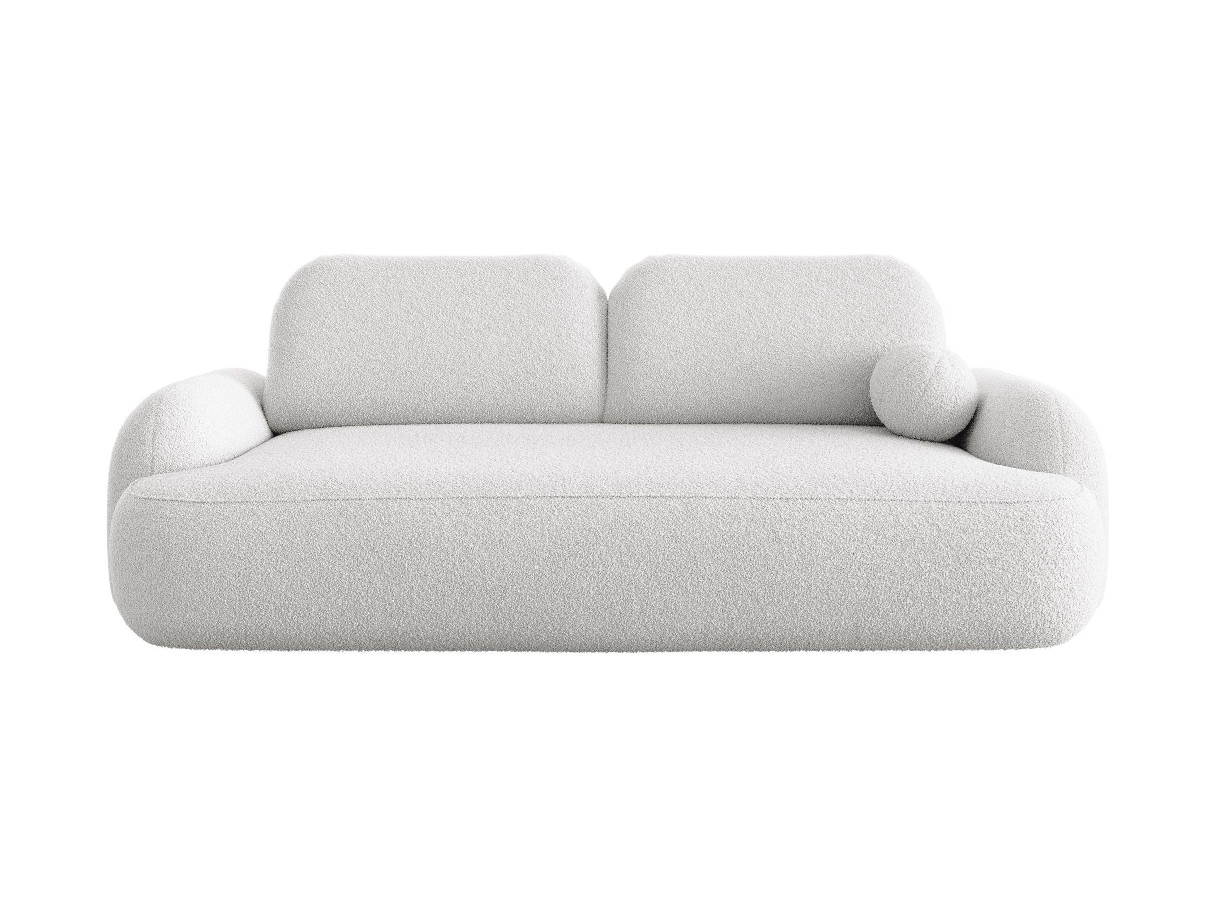 SOFA MOLLY mit Schlaffunktion TERRA FROTTE 00 mit Stauraum - Weiß, Textil (121/94/255cm) - Bedante