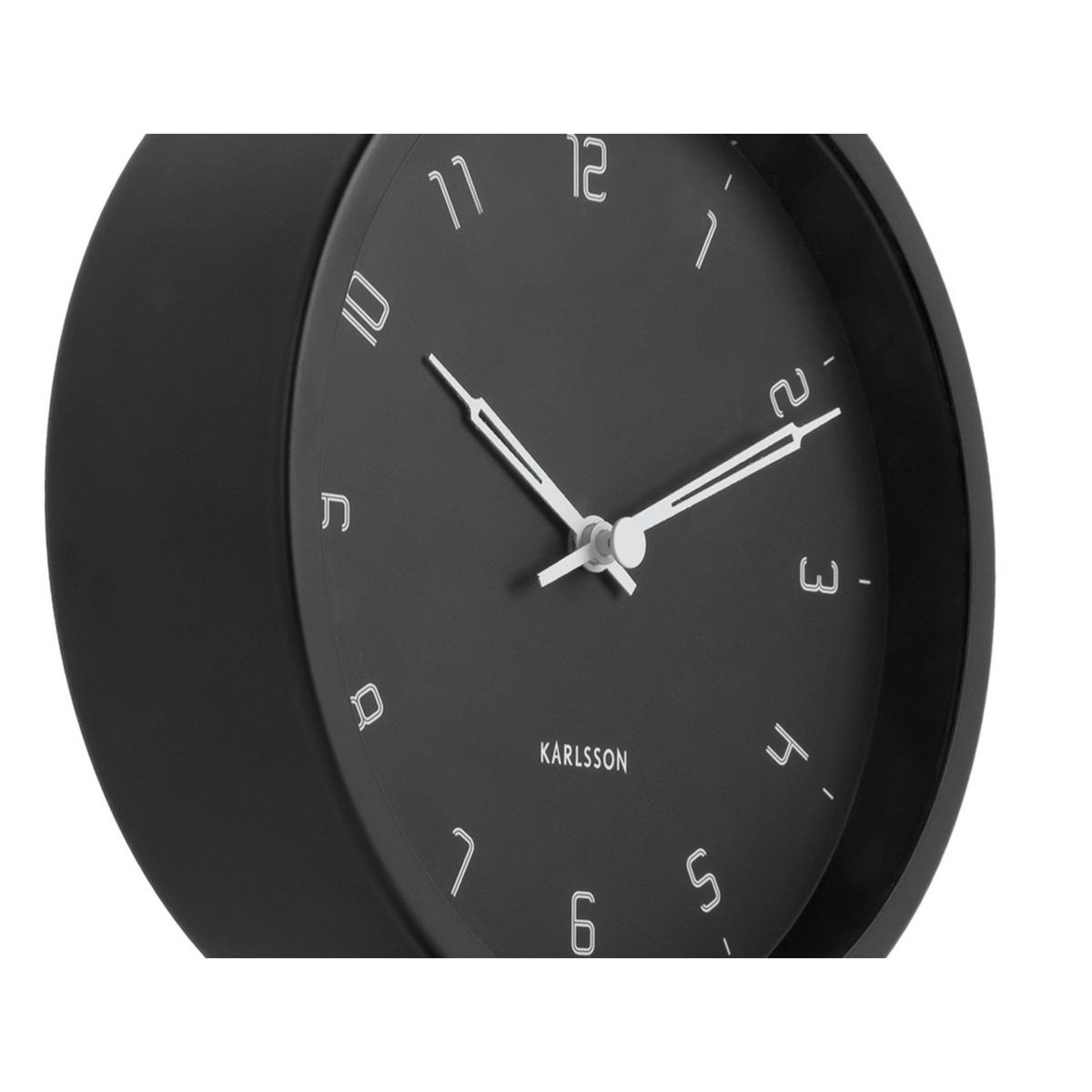 TISCHUHR Stark Schwarz 1.2/15/22.5 cm - Schwarz, Metall (15/22.5/1.2cm) - Karlsson