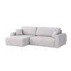 ECKSOFA Mit Schlaffunktion Ariel L, Chenille, Stoff Artico, Cement, Links - Hellgrau, Holz (250/142cm) - Kaiser Möbel