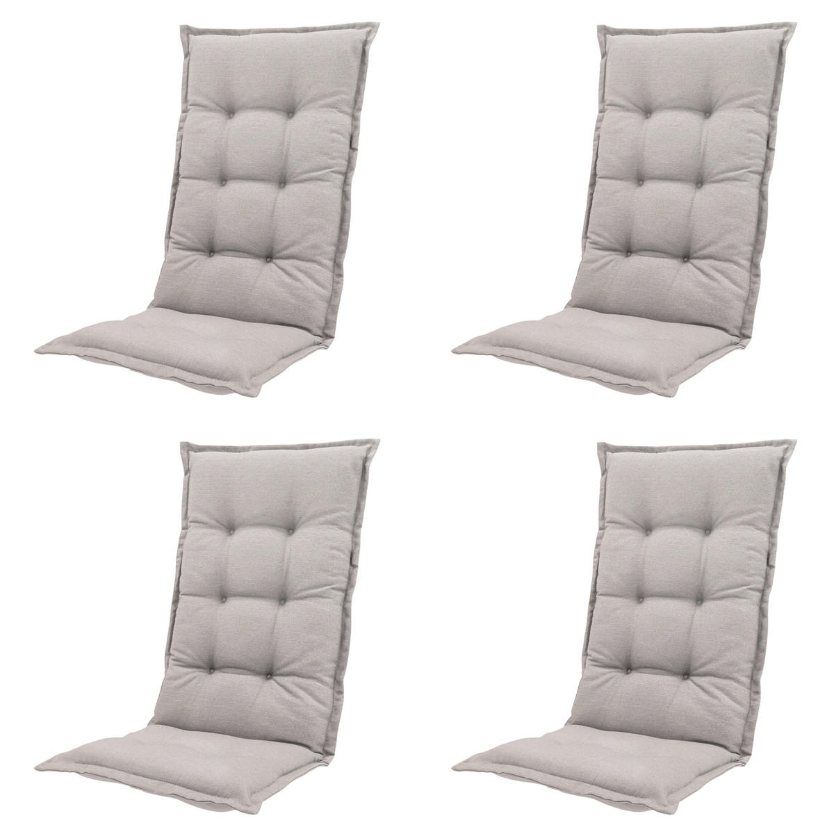 GARTENSTUHLKISSEN Naples 123/50 cm 4er-Set - Taupe, Textil (50/7/123cm) - Madison
