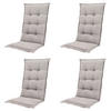 GARTENSTUHLKISSEN Naples 123/50 cm 4er-Set - Taupe, Textil (50/7/123cm) - Madison