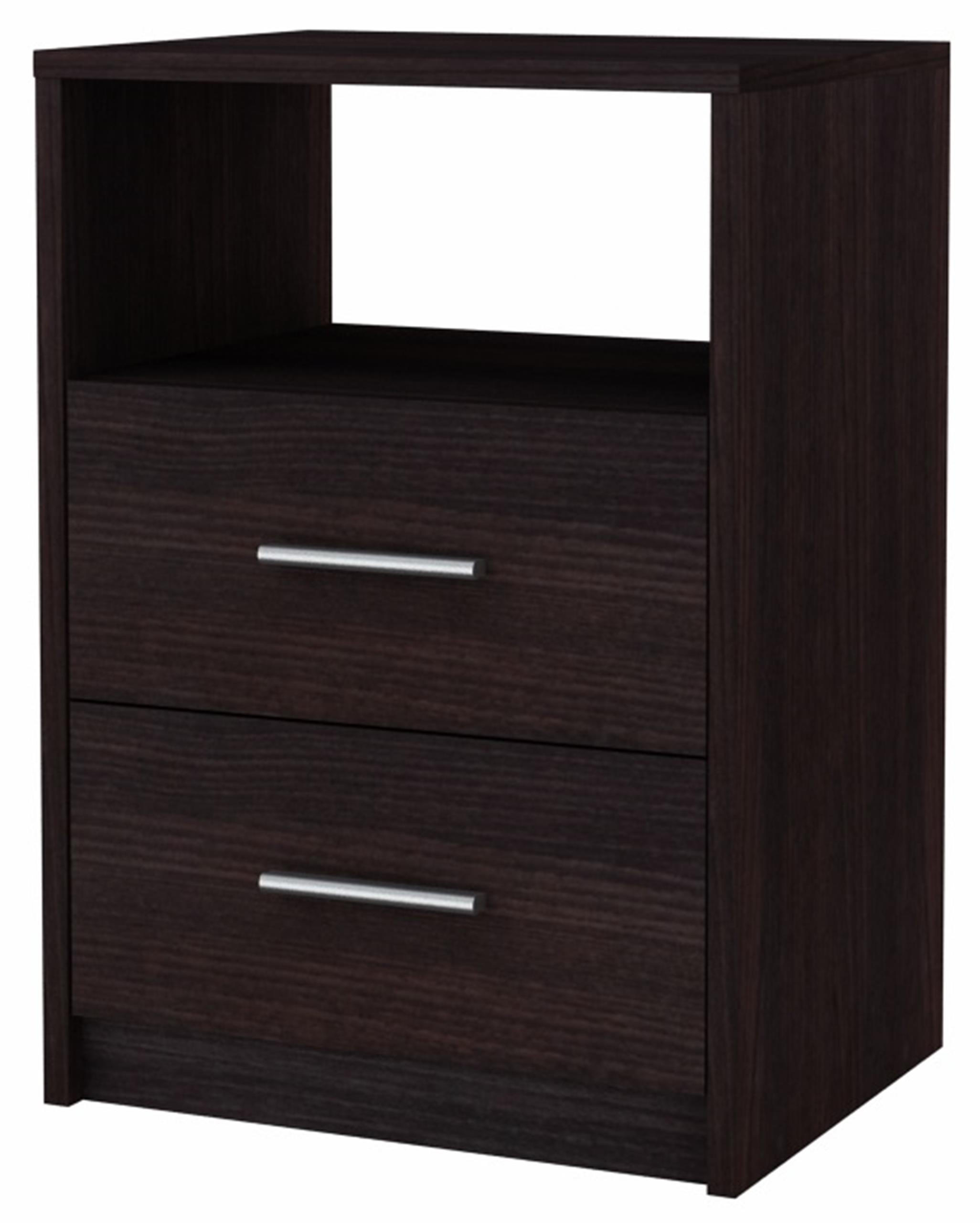 NACHTTISCH 2SO Wenge 40/35/58,5 cm klassische Optik - Wengefarben, Holzwerkstoff (40/58.5/35cm) - Matkam Möbel