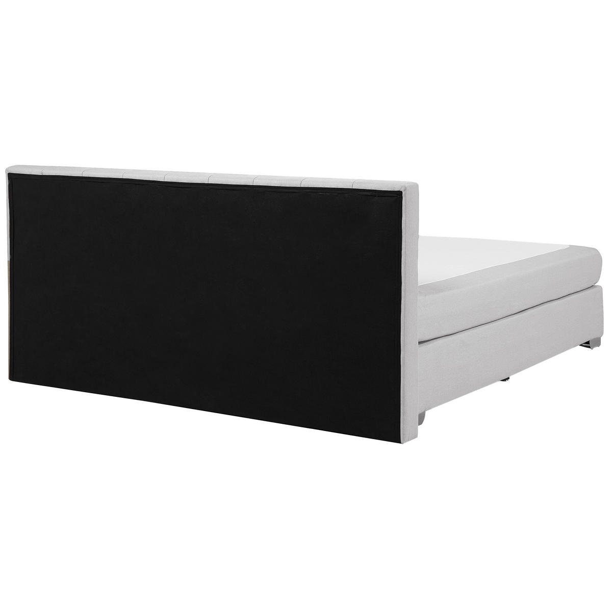 BOXSPRINGBETT 180/200cm Hellgrau Admiral - Hellgrau, Textil (180/200cm) - Beliani