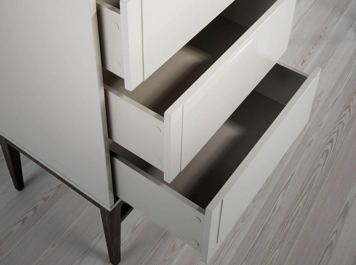 KOMMODE Chiffonier in Beige und Walnussholz 60/45/120 cm - Walnussfarben/Grau, Holz (60/120/45cm) - ANGEL CERDA