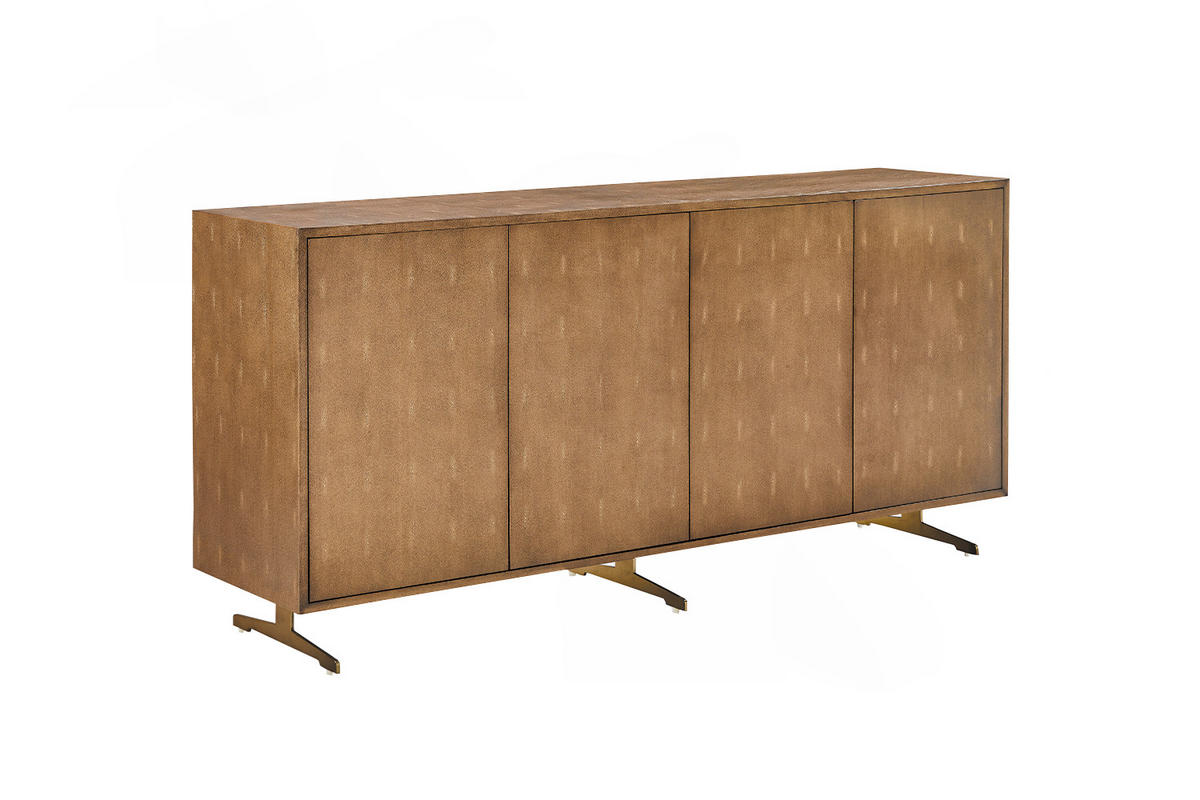 SIDEBOARD GALA Gold Holz - Goldfarben, Holz/Metall (180/85/40cm) - KAWOLA