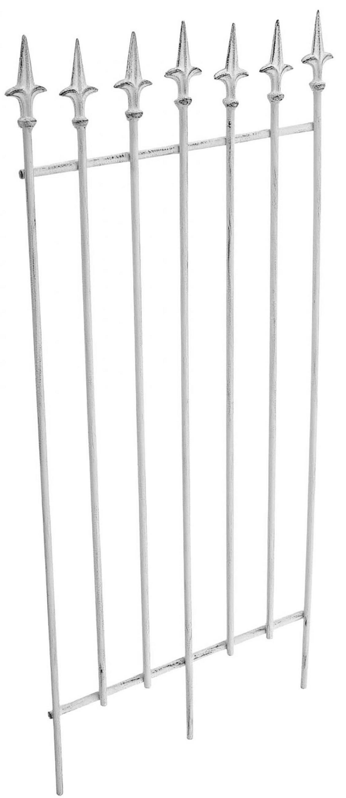 RANKGITTER 2er Set Metall Antik Weiß - Weiß, Metall (50/100/0.7cm) - CLP