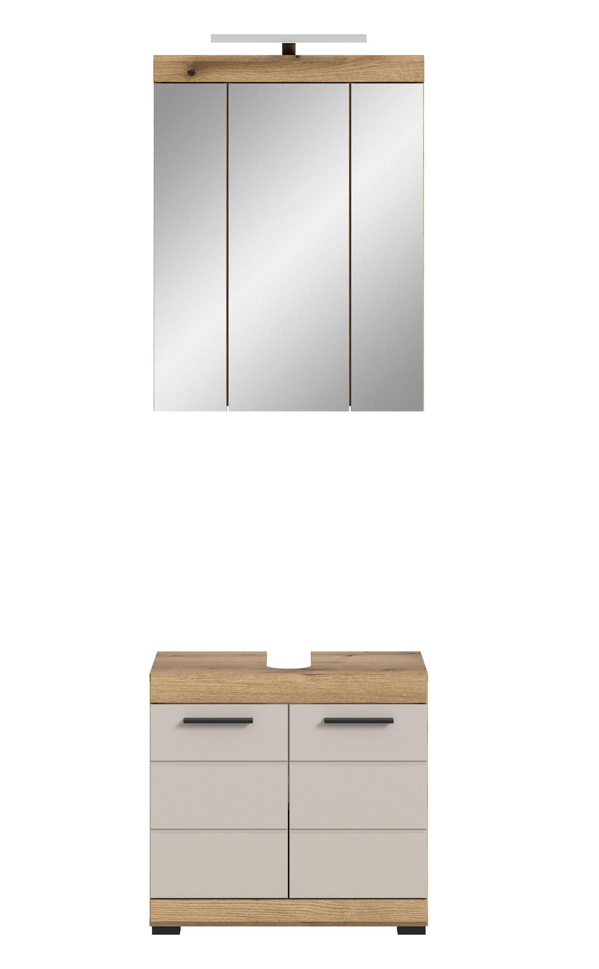 BAD-SET SCOUT 3-tlg . (B/H/T: ca. 60/191/34 cm) in Evoak Oak Nachbildung/- - Eichefarben, Holz (60/191/34cm)