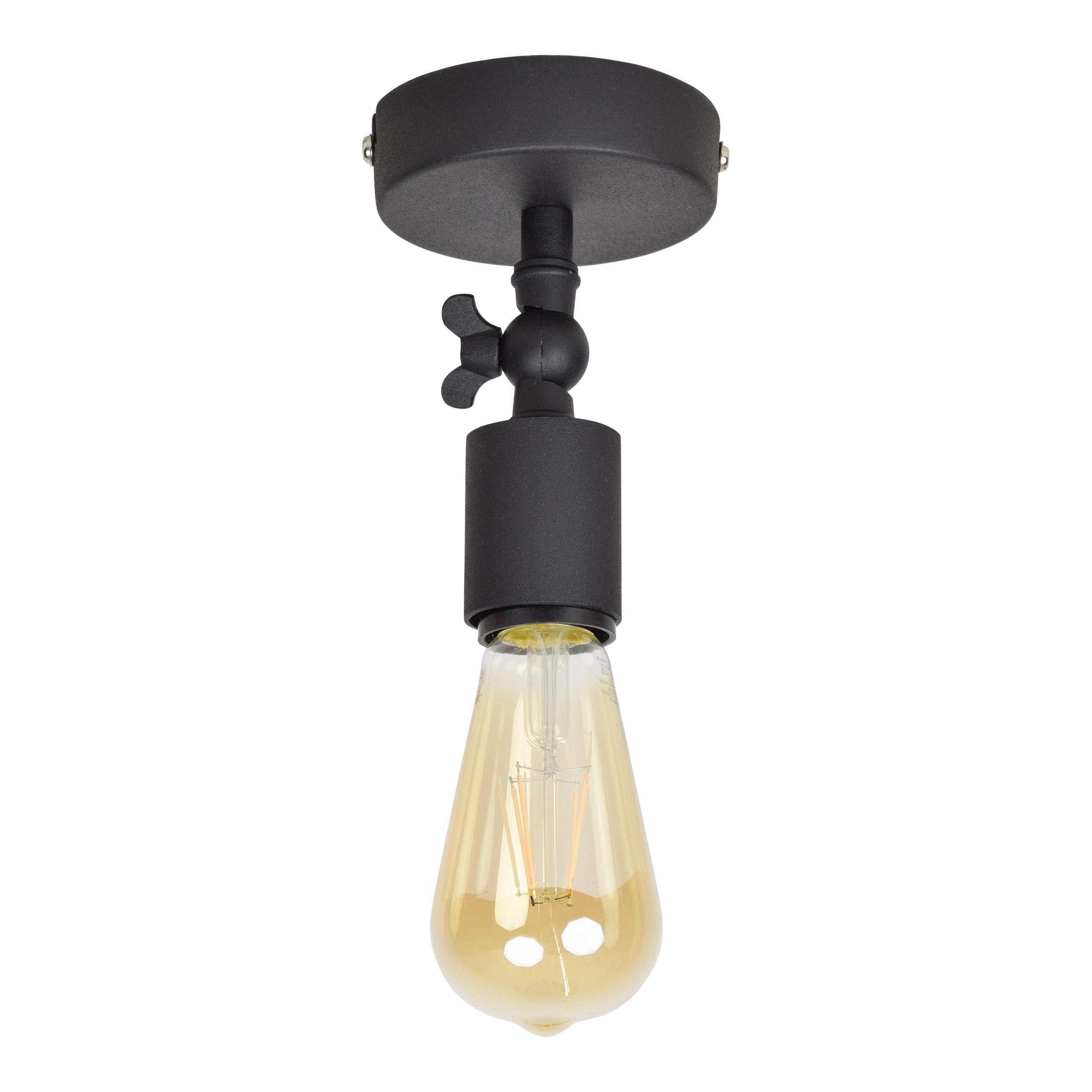 DECKENLEUCHTE Bulby Schwarz - Schwarz, Metall (11/11/16cm) - Urban Interiors