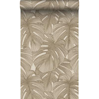 TAPETE 3D Muster Blätter 50 x 900 cm - Beige, Papier (50/900cm) - Origin Wallcoverings