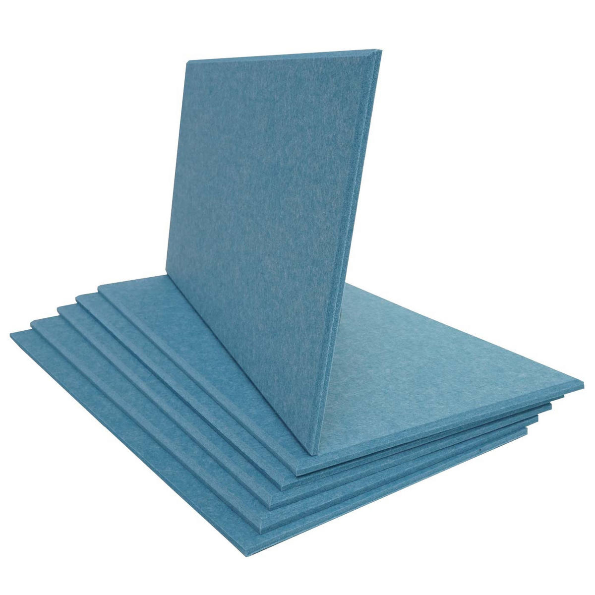 AKUSTICKÝ STENOVÝ PANEL Modrá Kompletná sada - modrá, textil (30/60/1cm) - MCW