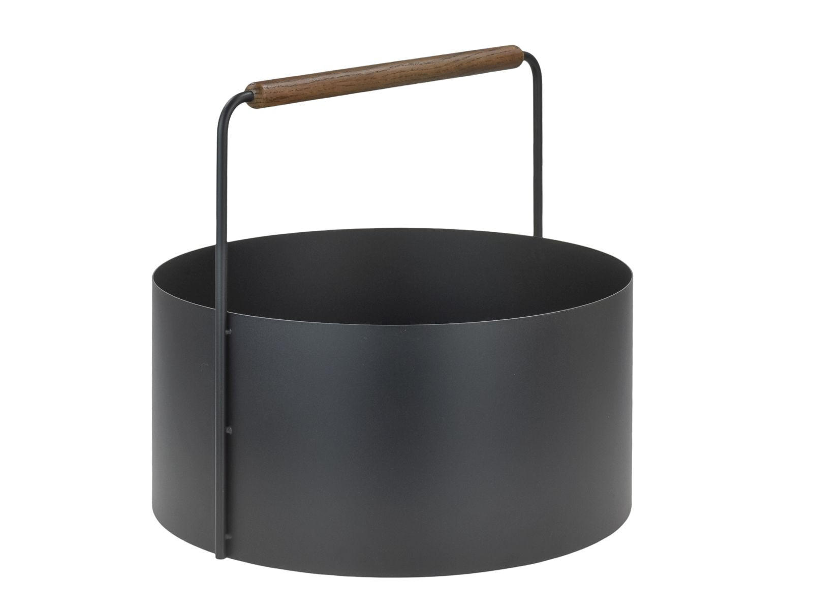 KAMINHOLZKORB Ashi "L" schwarz-braun 45/42cm - Braun, Metall (45/42/45cm) - Blomus