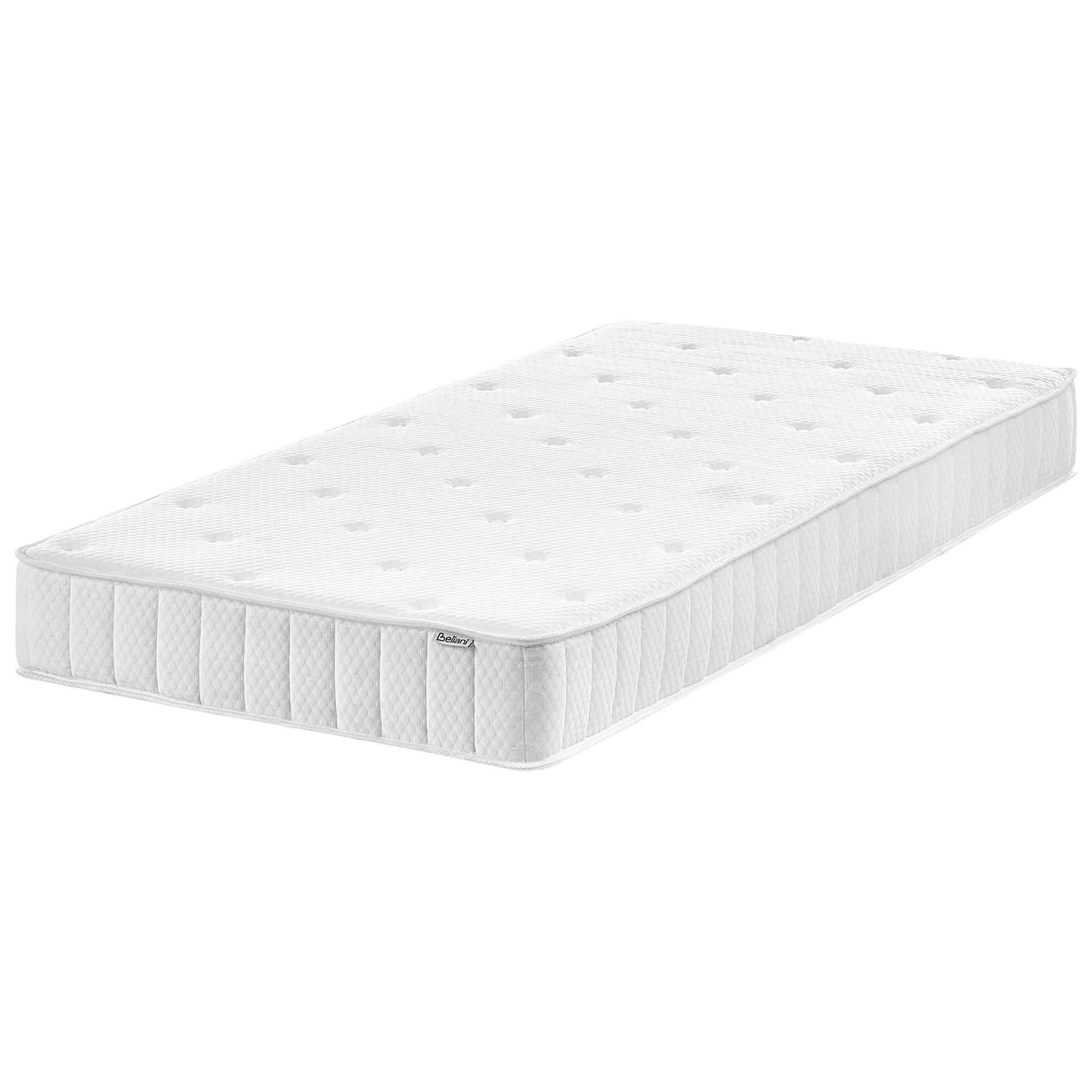 VZMETNICA Z ŽEPKASTIMI VZMETMI srednje trda/trda 90/200/20 cm Duo - bela, tekstil (90/200cm) - Beliani