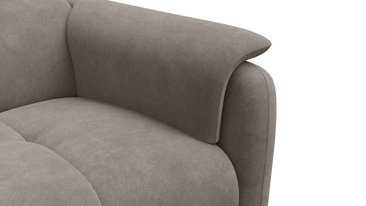 SOFA RODEN 2-Sitzer, beige, Veloursstoff - Beige, Holz/Textil (152/82/103cm) - Wozimo