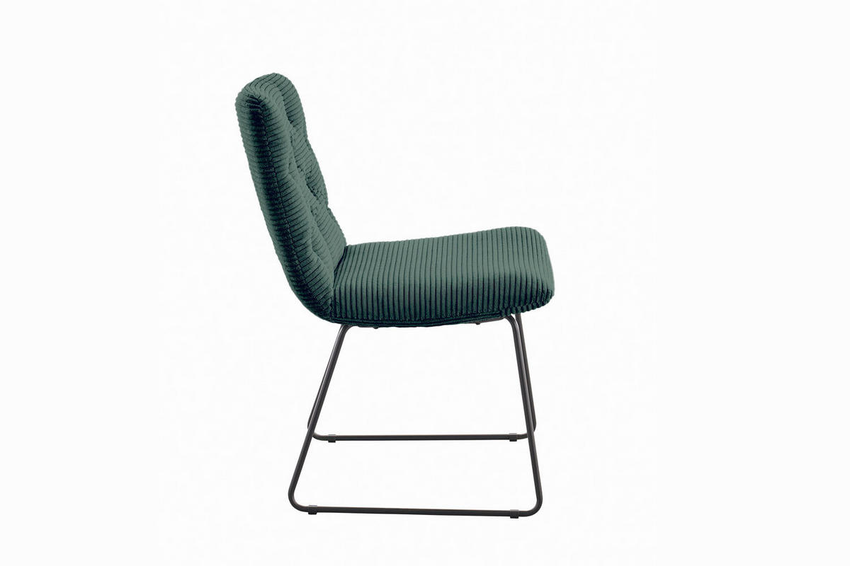 ESSZIMMERSTUHL NEW CHARME Smaragdgrün Cord - Smaragdgrün, Textil (52/87/66cm) - KAWOLA