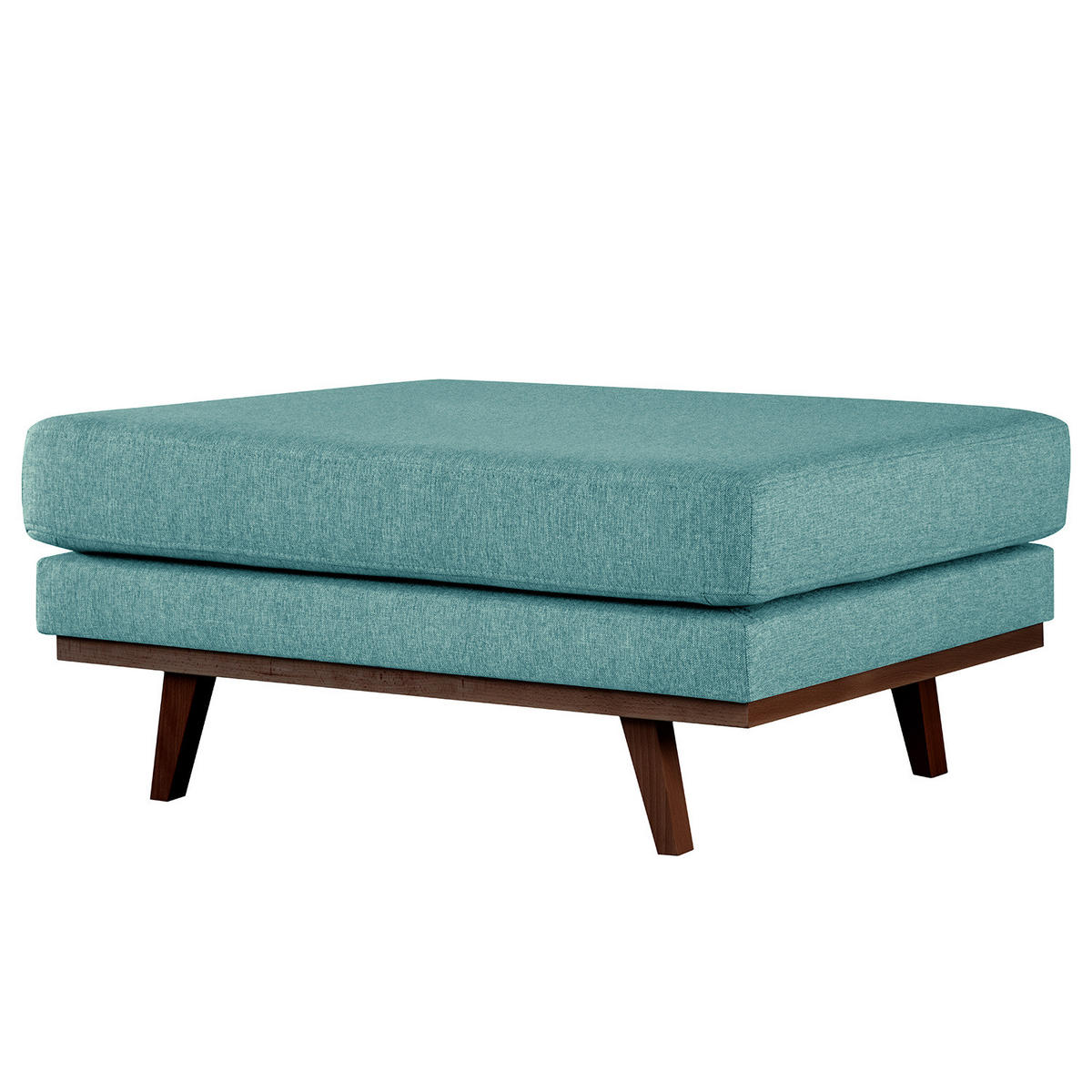 POLSTERHOCKER - Buchefarben/Petrol, Textil (85/43/60cm) - home24