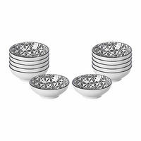 DIPSCHALEN Takeo Leaves schwarz-weiß ø 8 cm 12er Set - Schwarz/Weiß, Keramik (8cm) - Ritzenhoff Breker