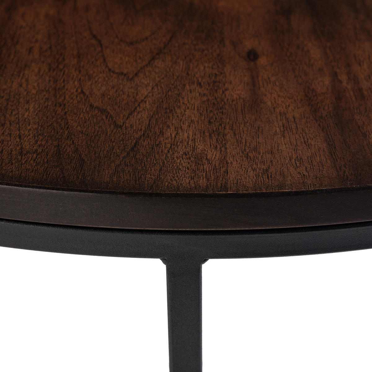 COUCHTISCHSET - Walnuss / Schwarz, 2er-Set - Walnussfarben, Holzwerkstoff (80/80/45cm) - home24