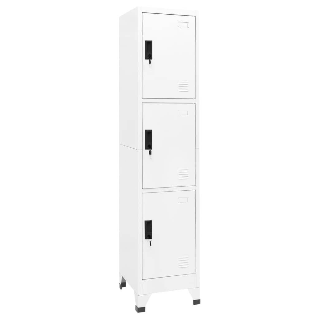 SCHLIESSFACHSCHRANK Weiss 38/45/180 Cm Stahl - Weiß, Metall (45/180/38cm) - vidaXL