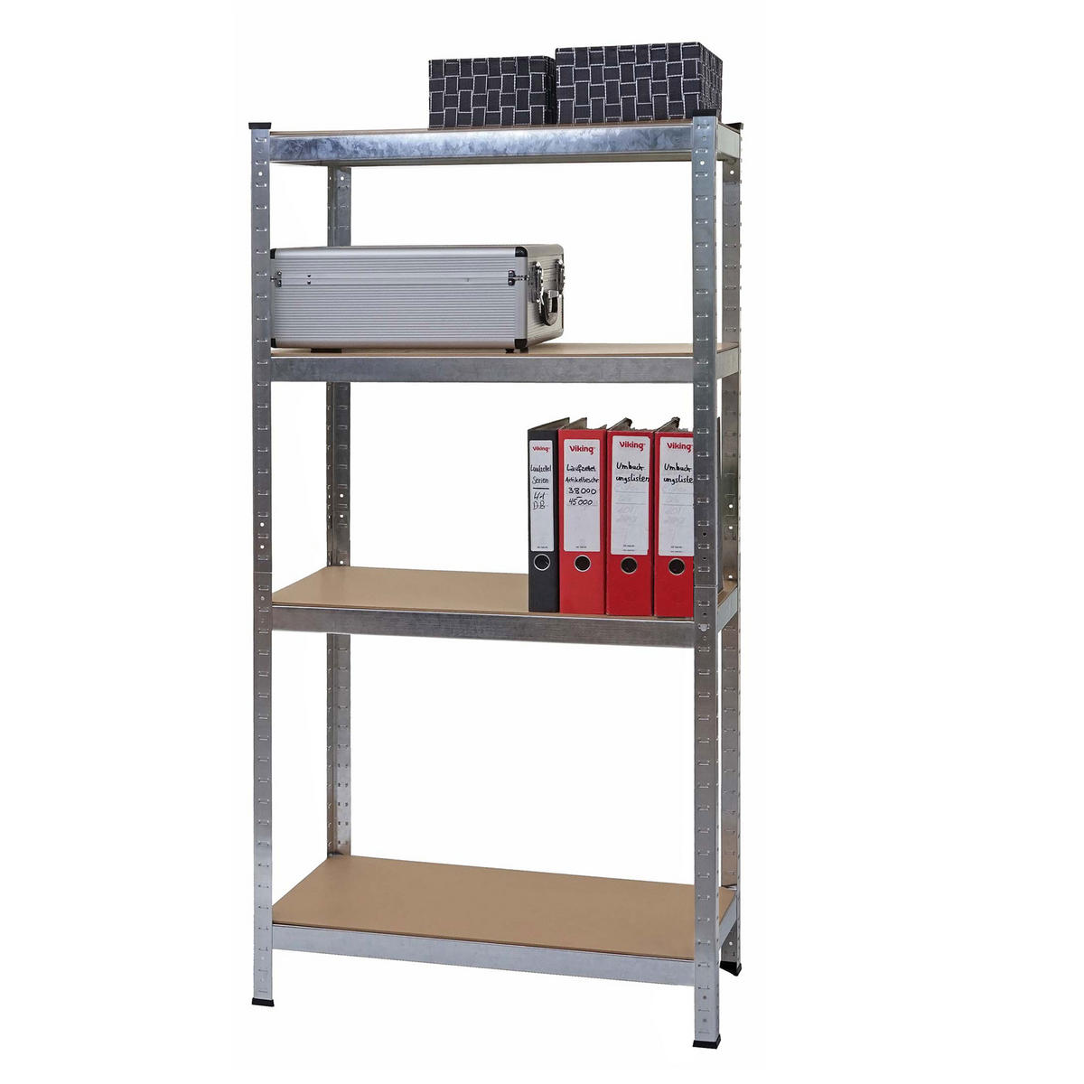 SCHWERLASTREGAL Silbergrau, Braun - Braun/Grau, Metall (80/160/40cm) - MCW