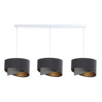 HÄNGELEUCHTE Grau 30/18 cm - Goldfarben/Grau, Kunststoff (30/0.3/18cm) - ONZENO