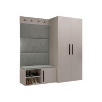 MOBILIER PENTRU HOL Medi I - cașmir/negru, material plastic/compozit lemnos (80/191/50cm) - MIRJAN24