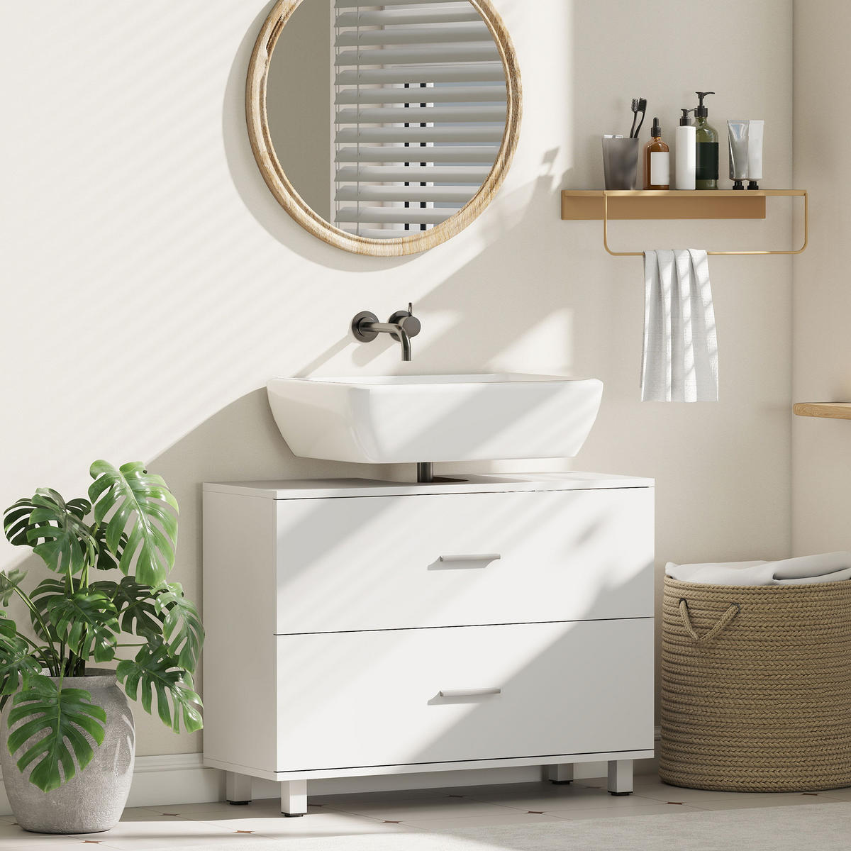 HÄNGESCHRANK Weiß 1 Stück - Weiß, Kunststoff (80/60/30cm) - GiPP