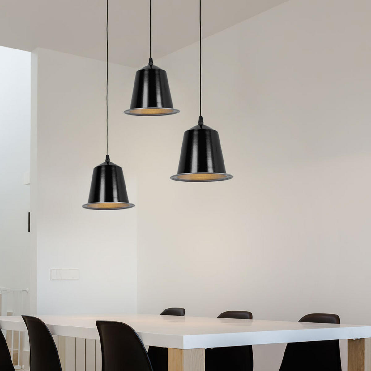 LED HÄNGELEUCHTE Ginosa Schwarz - Schwarz, Metall (17.5/17.5/110cm)