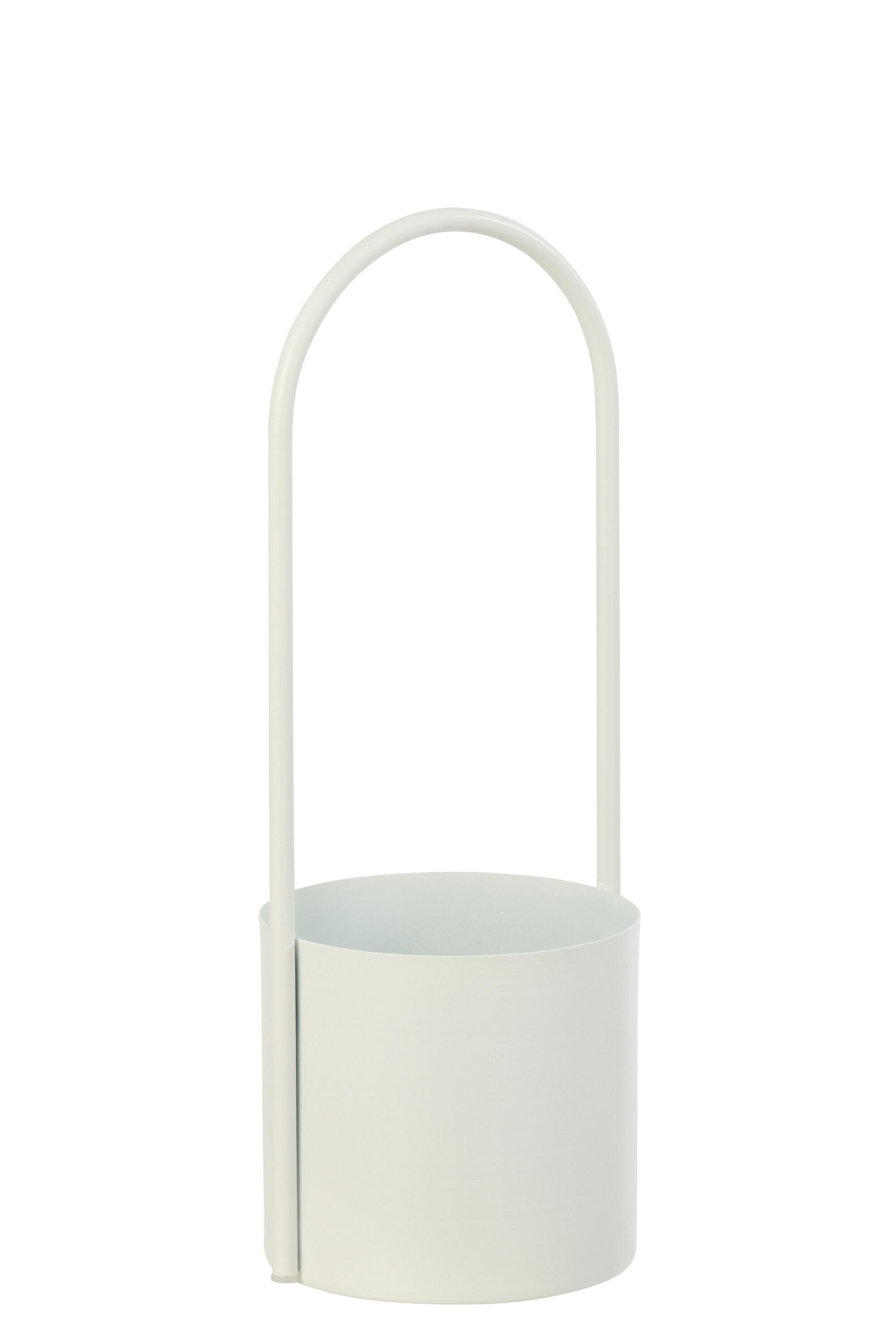 BLUMENTOPF EISEN Weiß - Weiß, Metall (15/42cm) - J-Line