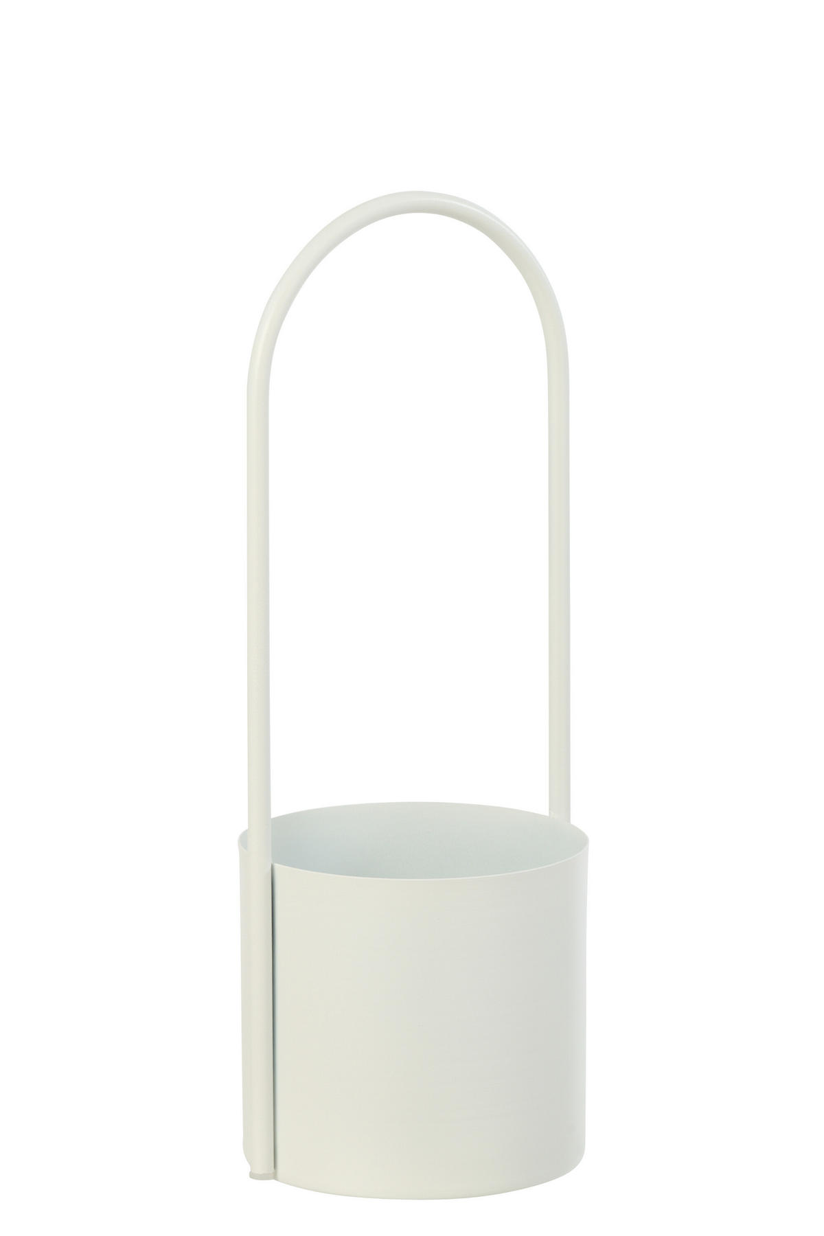 BLUMENTOPF EISEN Weiß - Weiß, Metall (15/42cm) - J-Line