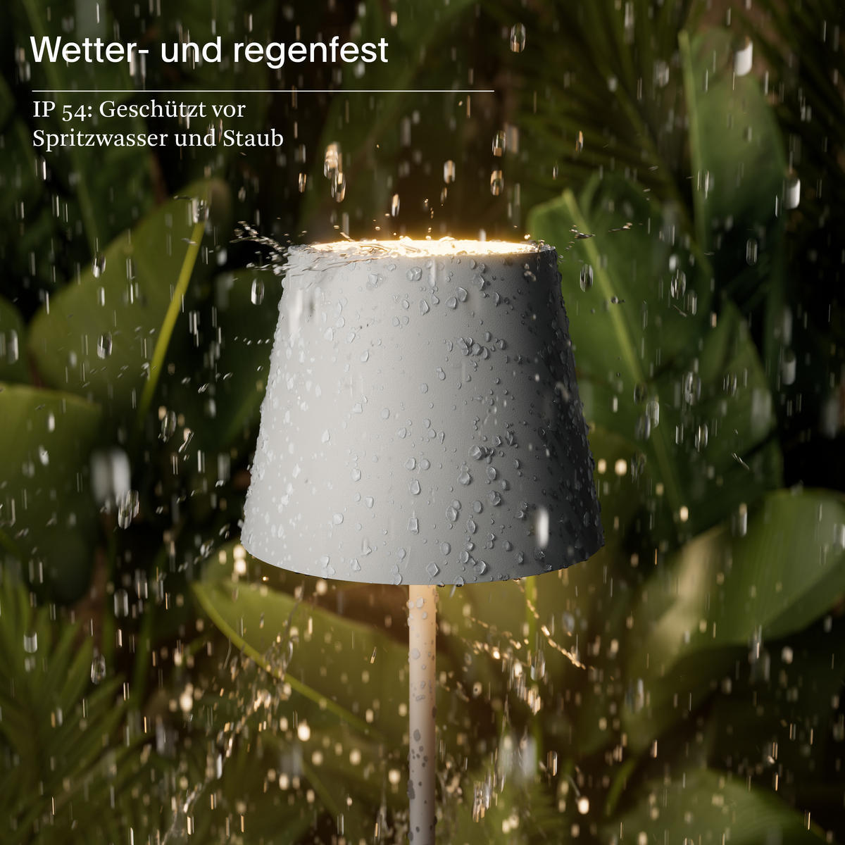 LED Akku-Tischlampe, Nuindie 3.0 nebelgrau - Grau, Metall (38/10/38cm) - Sigor