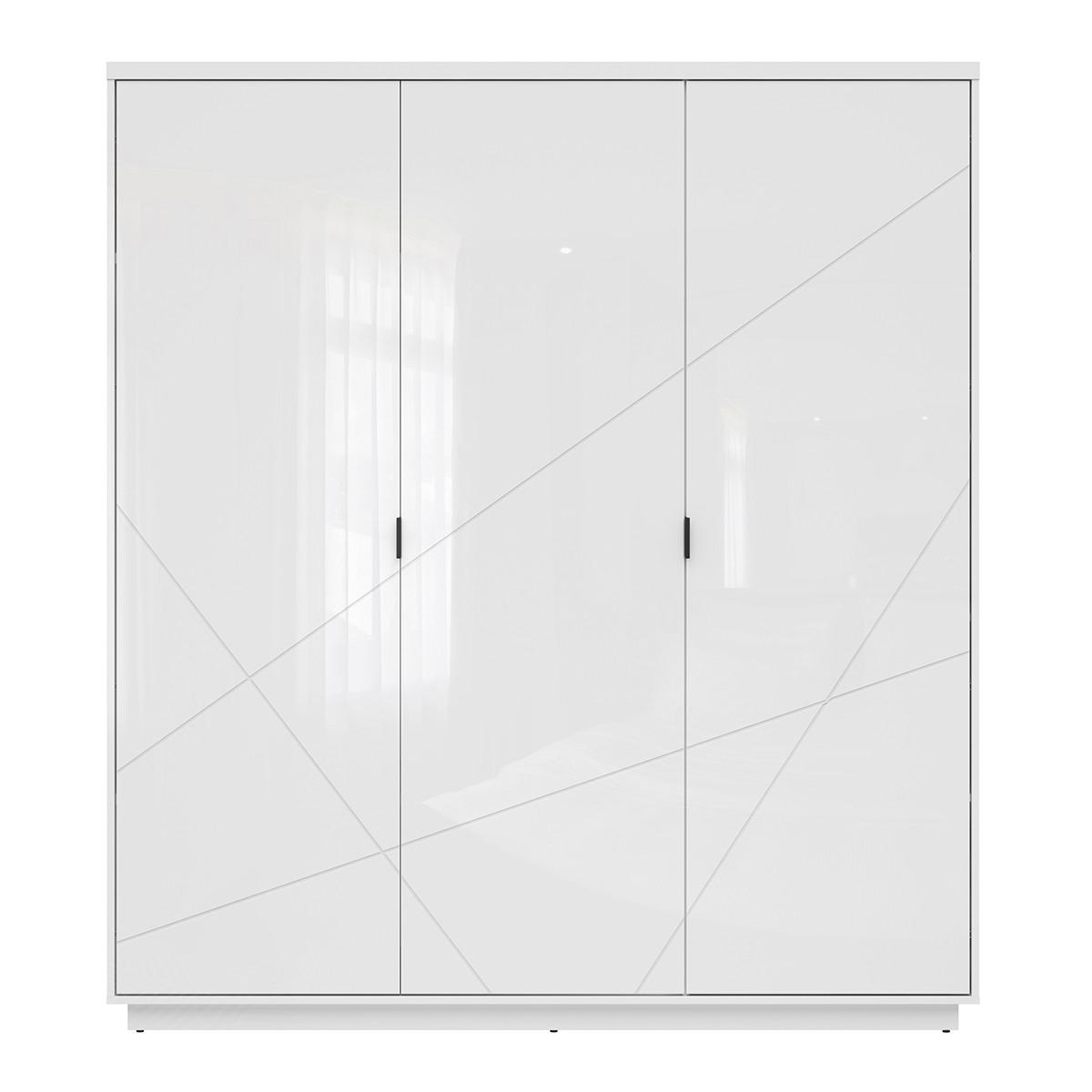 SKRIŇA 3 dvere Sven Biela - biela, kompozitné drevo (180/200/56cm) - Petits-meubles