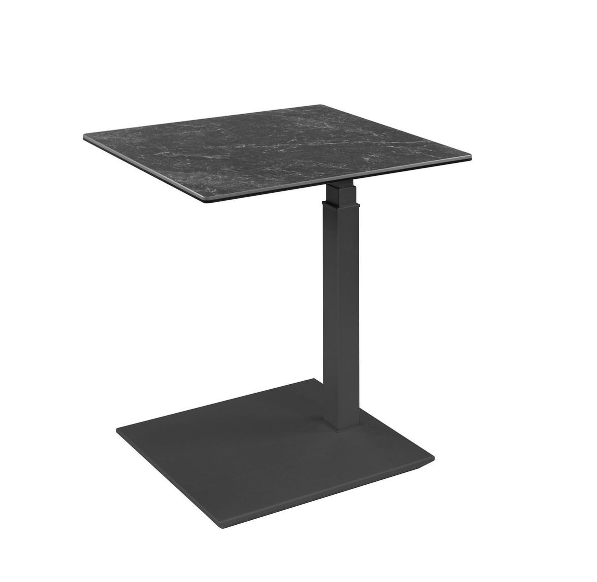 BEISTELLTISCH Chandra 55x47x54 höhenverstellbar Anthrazit/Keramik - Grau, Keramik (55/47/54cm) - 58aufmkessel