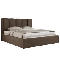 POLSTERBETT SAVINO CLASSIC 160/200 - Braun Velvet - Pocket-Matratze - Braun, Textil (160/200cm) - MKS