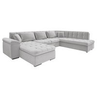 WOHNLANDSCHAFT Niko Bis Premium, Seite: Links - Silberfarben, Holz/Textil (348/76/205cm) - MIRJAN24