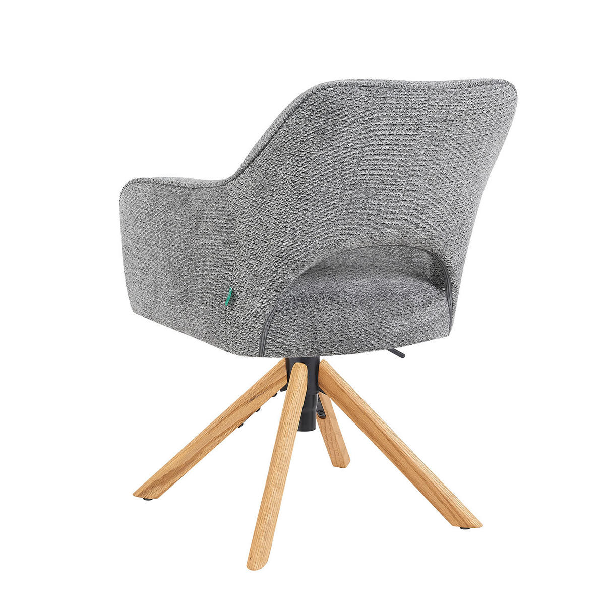 BÜROSTUHL Mika-Amia 2er-Set - Honigeiche/Dunkelgrau, Eichenholz/Holz (60/88/65cm) - DUBI Möbel