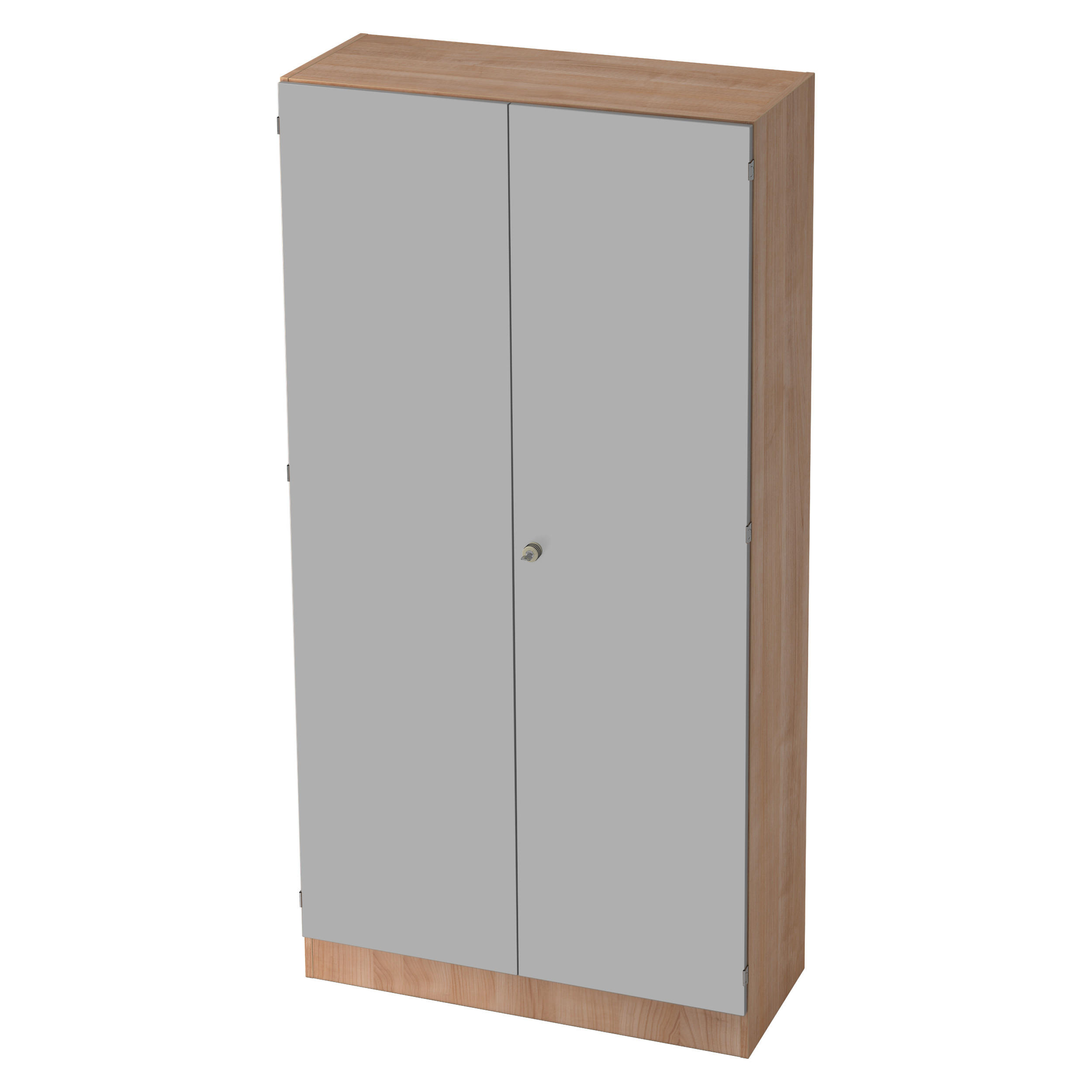 bümö Aktenschrank Nussbaum, Silber 100x200.4x42 cm