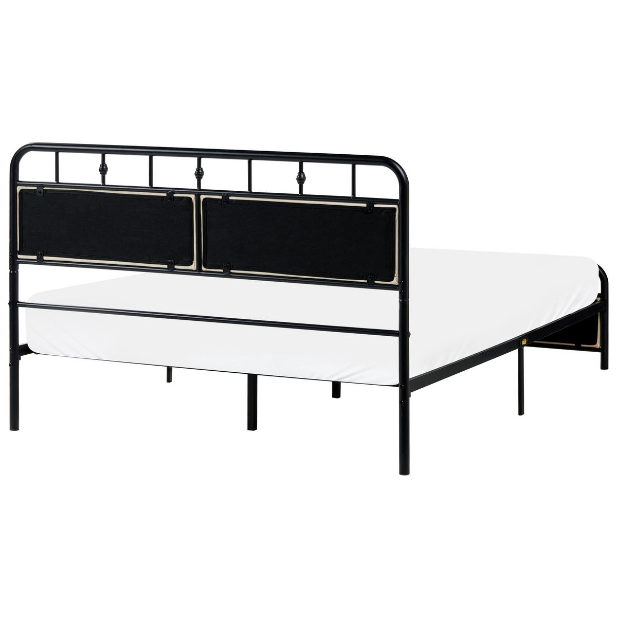 BETT mit Lattenrost 140/200 cm Eisen Schwarz Breuillet - Schwarz, Metall (140/200cm) - Beliani