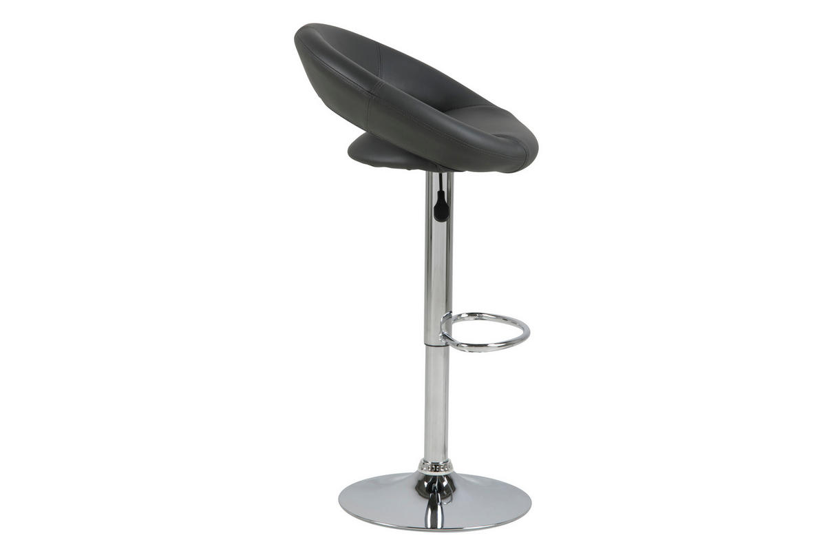 BARHOCKER grau PU Kunstleder - Grau, Holzwerkstoff (56/100/50cm) - ebuy24