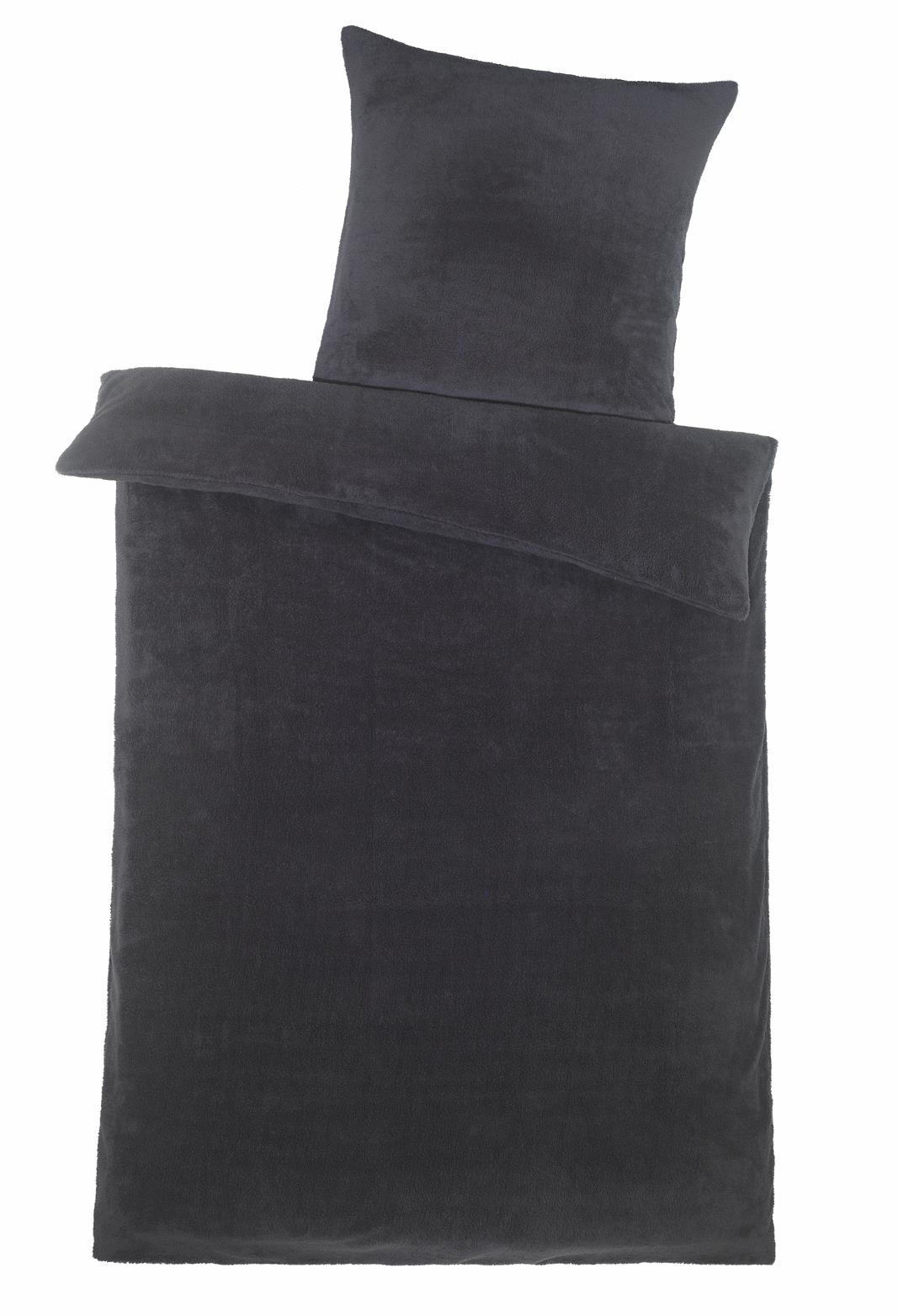 WINTER-BETTWÄSCHE 135x200 Teddy Fleece Warmer Plüsch Bettbezug Kuschelig - Anthrazit - Anthrazit, Textil (135/200cm) - Carpe Sonno