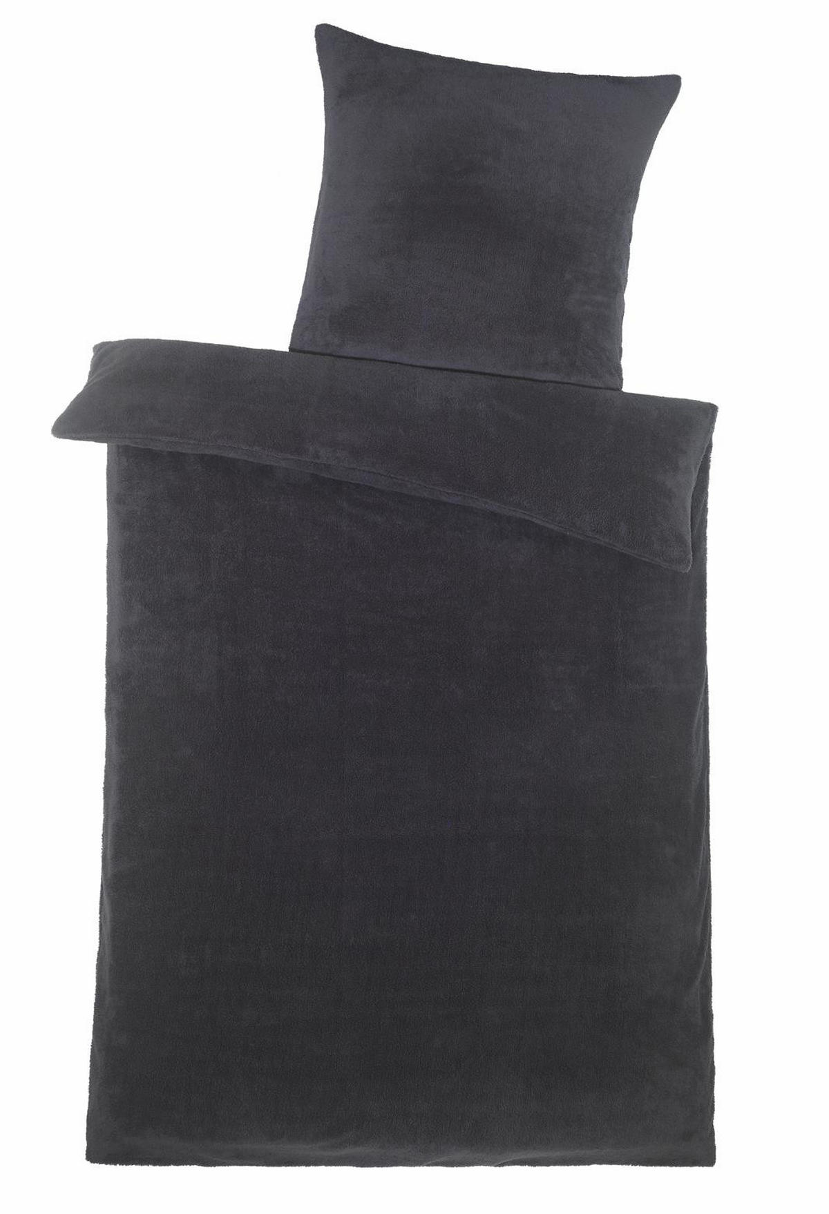 WINTER-BETTWÄSCHE 135x200 Teddy Fleece Warmer Plüsch Bettbezug Kuschelig - Anthrazit - Anthrazit, Textil (135/200cm) - Carpe Sonno