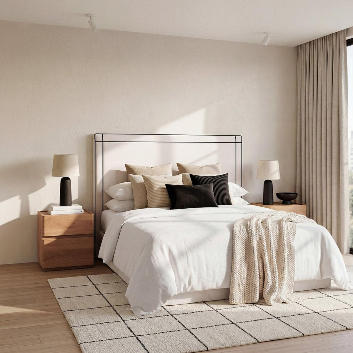 KOPFTEIL DOPPELTES Mies Beige 165 cm x 120 cm - Beige, Textil (165/7cm) - Klast Home