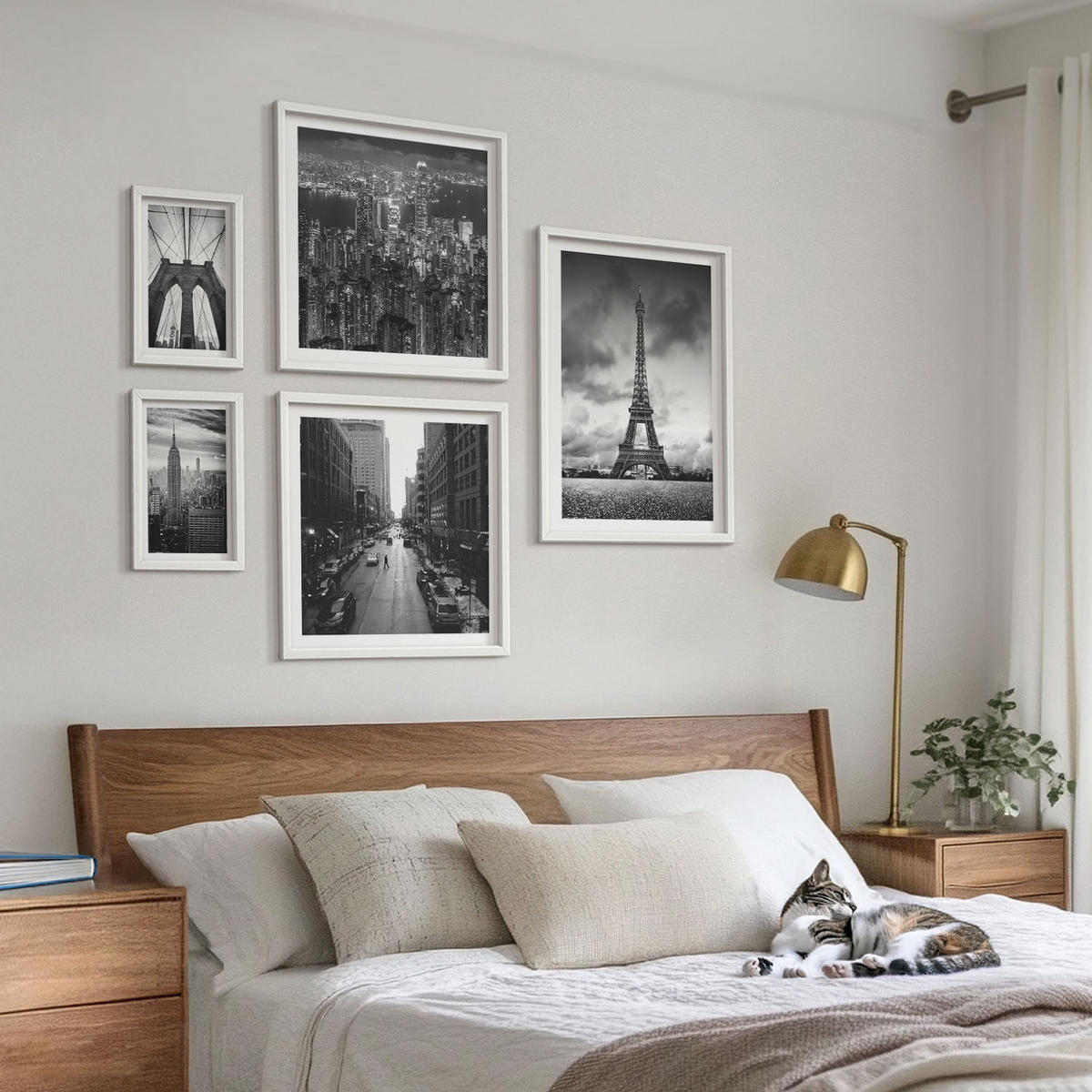 WANDBILDER 5er-Set - 50x50 cm & 20x30 cm & 40x60 cm Weißer Rahmen - Sommerstrände, Meereslandschaft - Weiß, Kunststoff (40/60cm) - ArtPrintCave