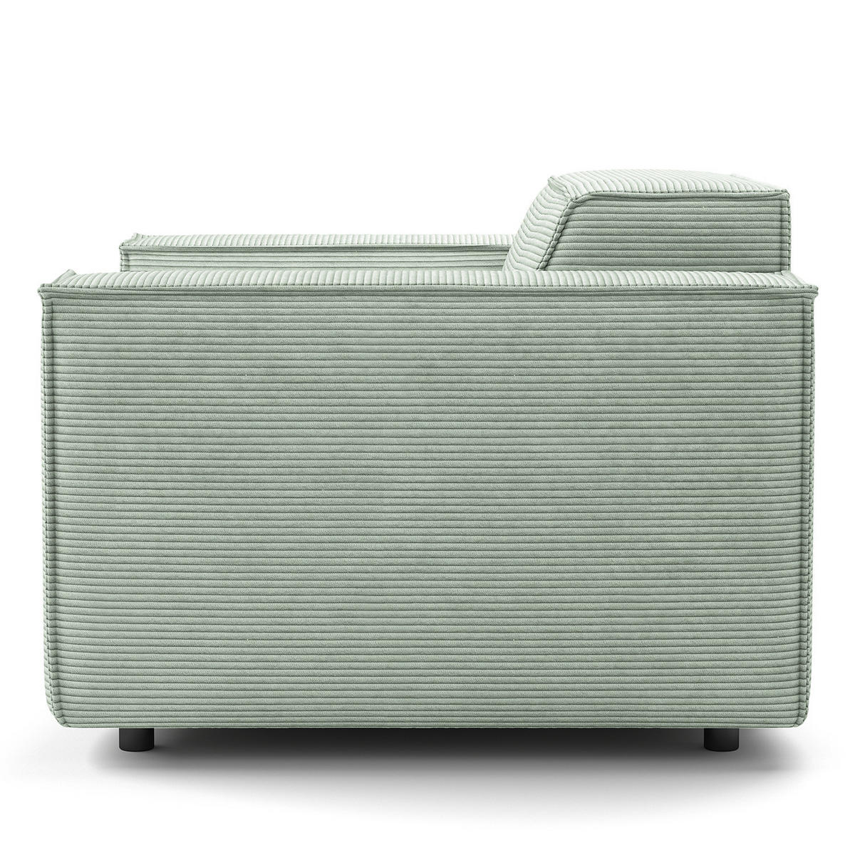 SESSEL - Schwarz/Mintgrün, Kunststoff/Textil (120/70/96cm) - home24