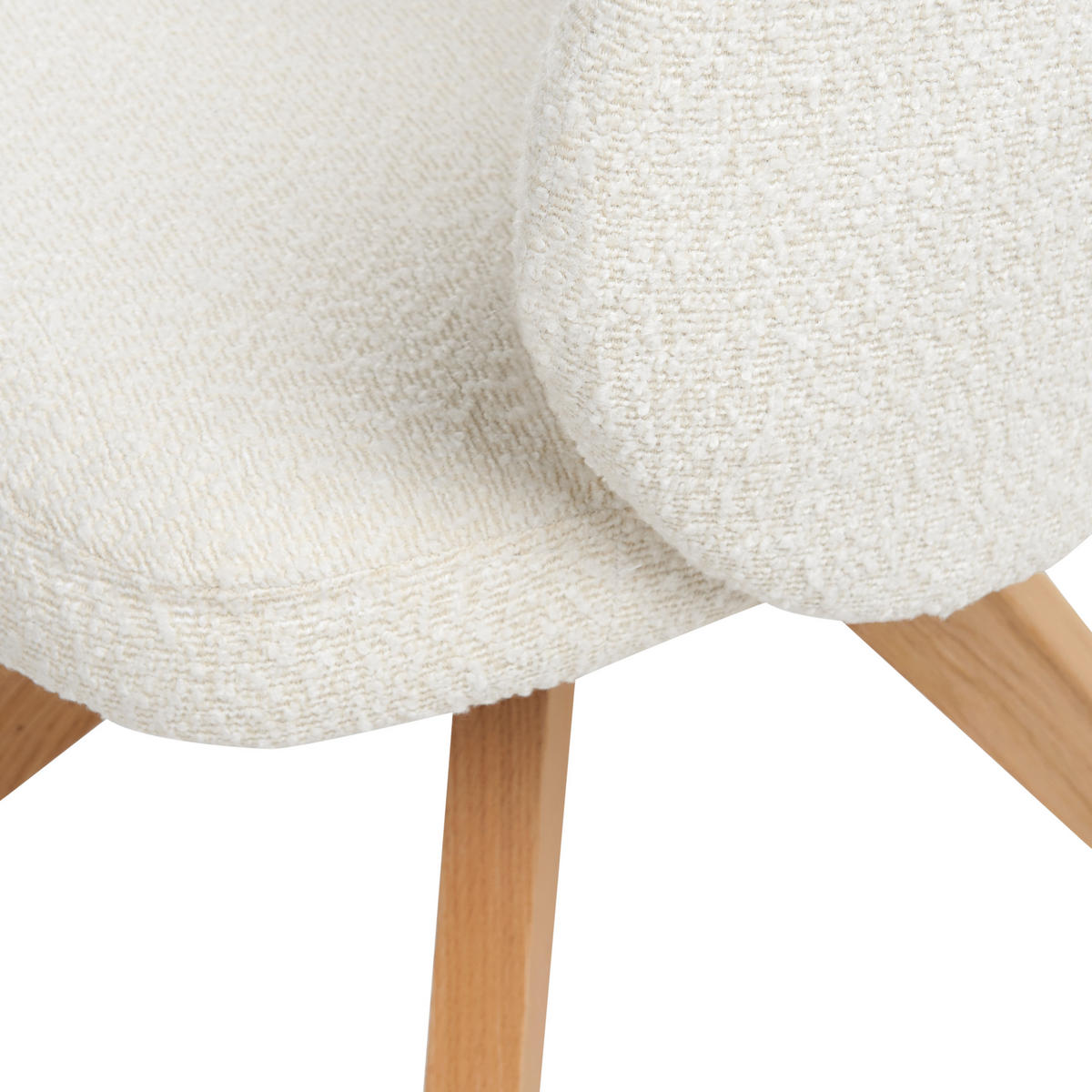 ESSZIMMERSTUHL Beige Marcy - Beige/Braun, Textil (60/85/66cm) - Beliani