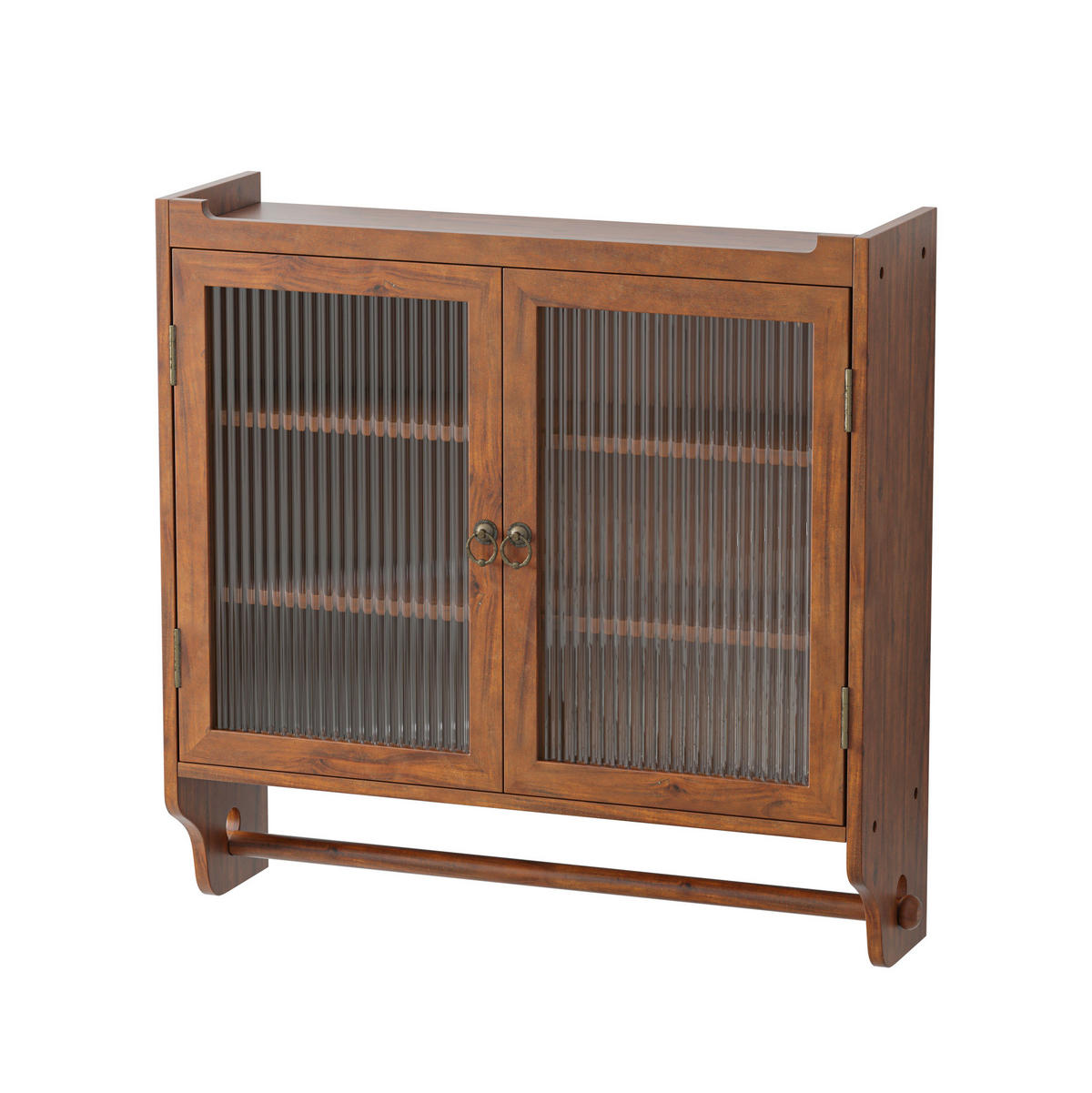 KÜCHENOBERSCHRANK 63/18/60 cm mit Glasfront und 2 Türen in Braun - Braun, Holzwerkstoff (63/60/18cm) - BEAOK