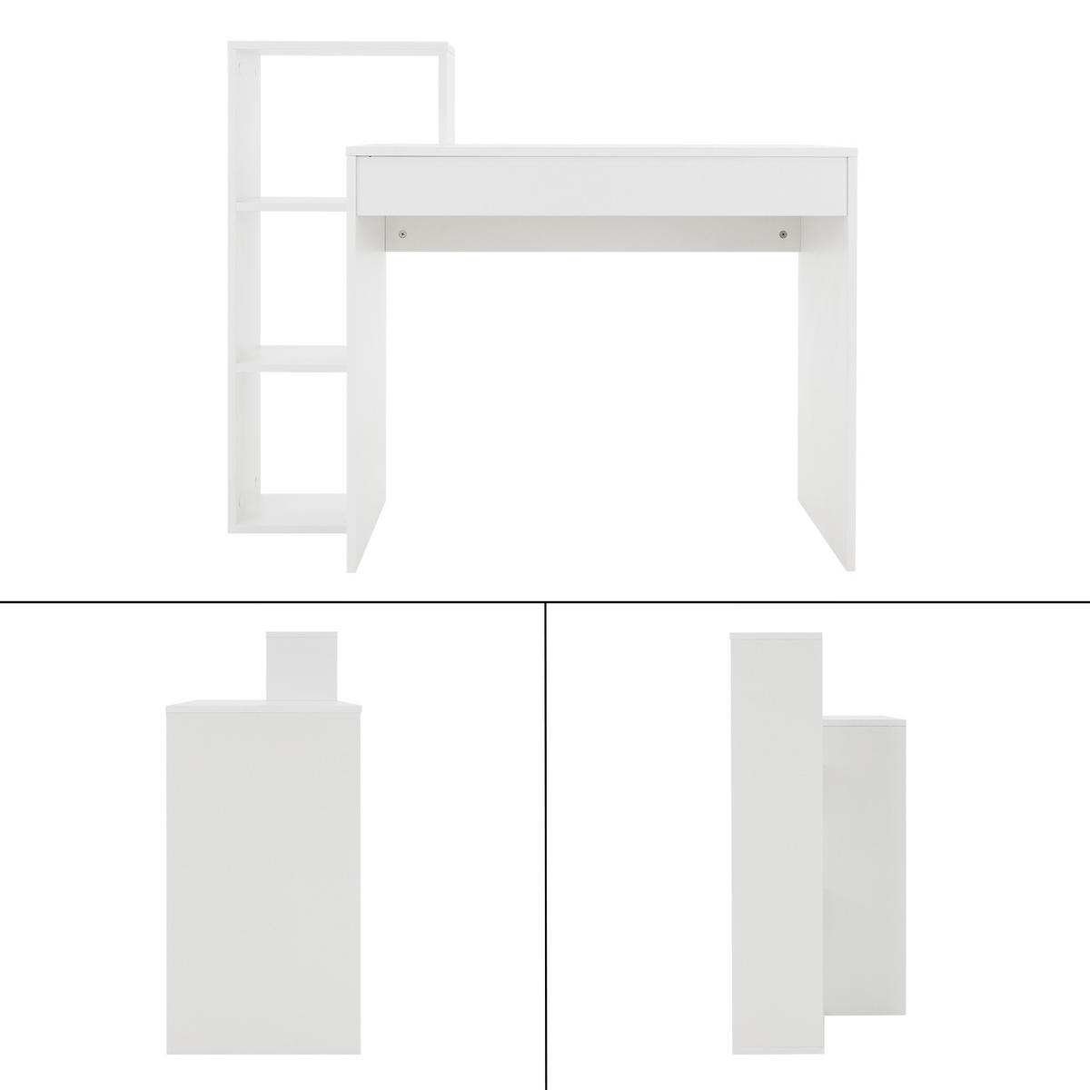 SCHREIBTISCH - Weiß, Holzwerkstoff (110/40/91cm) - ML-DESIGN