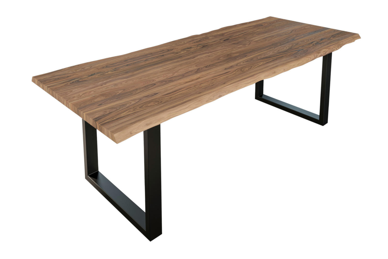 ESSTISCH LAUREN - Beige/Schwarz, Holz/Metall (100/240/77cm) - SAM